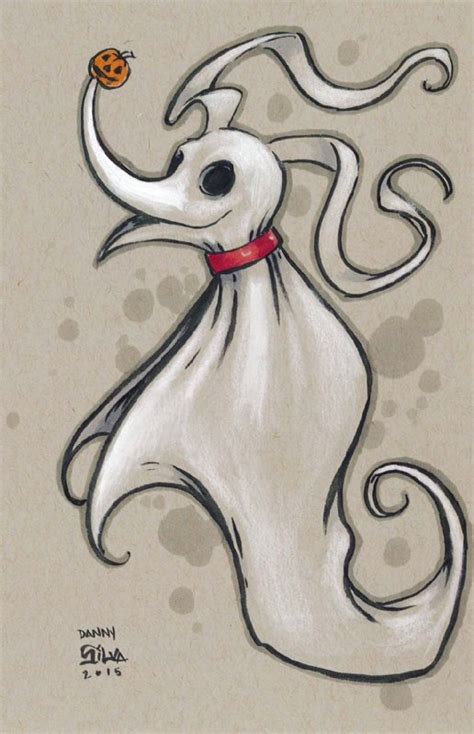 The Nightmare Before Christmas Zero Ghost Dog Watercolour Fine Art