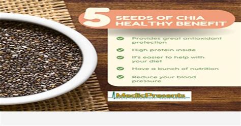 5 Seeds Of Chia Healthy Benefit Infographics