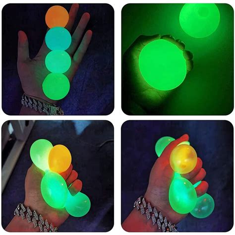 🌈glow In The Dark Sticky Balls Infinitias