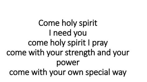 Come holy spirit.pptx