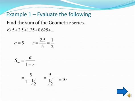 PPT - Infinite Geometric Series PowerPoint Presentation, free download - ID:5277225