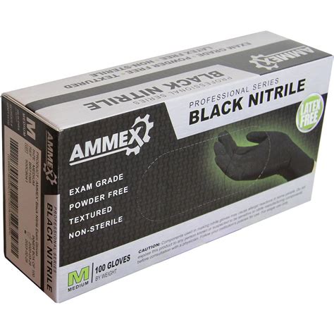 Black Nitrile Gloves (100 Gloves/Box) - Industrial Safety Products