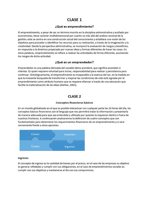 Clase 1ero Pdf Iniciativa Empresarial Business