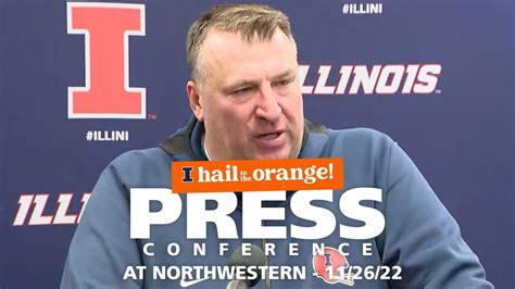 Illini Football Bielema Press Conference At Northwestern 112622