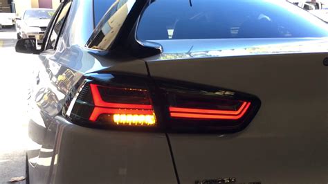 Mitsubishi Lancer 2008 2016 Cj Evo X Sequential Led Tail Lights Youtube