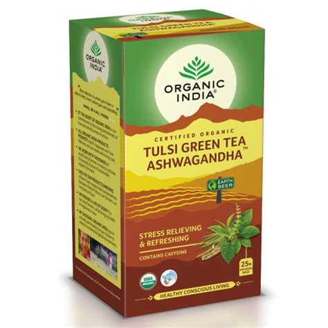 Organic India Ashwagandha Tulsi Green Tea 25 Pcs Jiomart