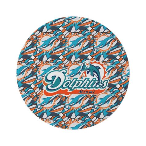 Miami Dolphins Round Rug Etsy