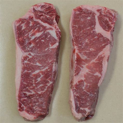 Wagyu Beef Center Cut New York Strip Steaks MS3 Gourmet Food Store