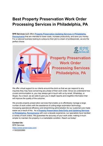 Best Property Preservation Work Order Processing Services In