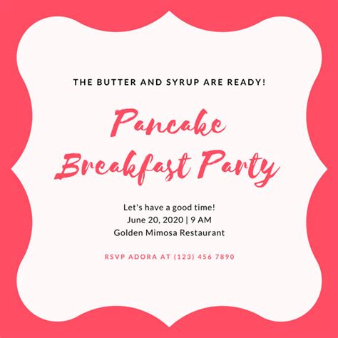 Customize 46 Breakfast Invitation Templates Online Canva