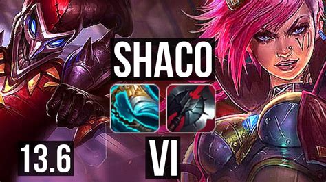 SHACO Vs VI JNG 4 3M Mastery 9 1 13 1400 Games Legendary KR