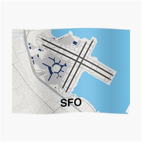 "SFO Map" Poster for Sale by CPTVDesign | Redbubble