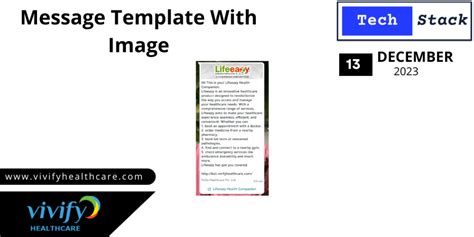 WhatsApp Message Template with image - Vivify Healthcare