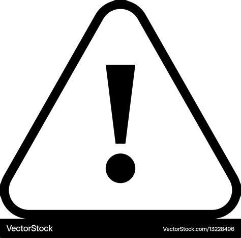 Black Triangle Exclamation Mark Icon Warning Sign Vector Image