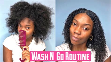 Type Natural Hair Very Defined Wash N Go Youtube