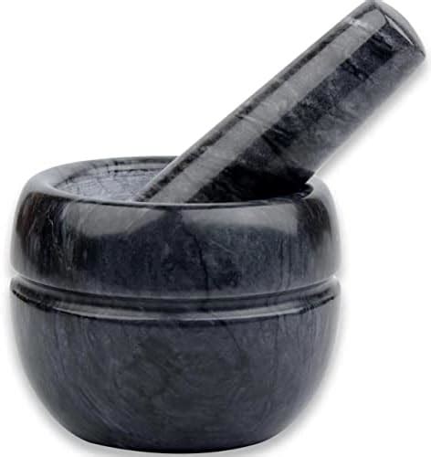 Large Mortar And Pestle Set With Garlic Peeler Avocado Slicer And Spatula Granite Stone