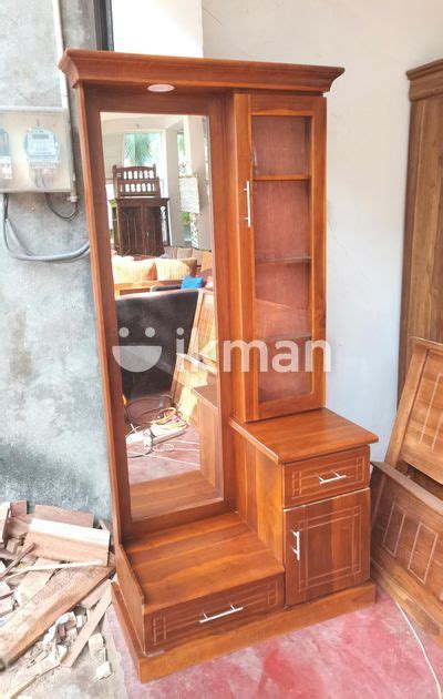 Teak Heavy Full Mirror Dressing Table Code 98336 Kaduwela Ikman