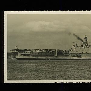 HMS Ark Royal R07 At Anchor During A Fleet Review