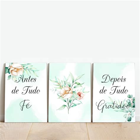 Quadro Decorativo Antes De Tudo F Depois De Tudo Gratid O