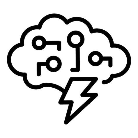 Premium Vector Storm Data Cloud Icon Outline Vector Information Data