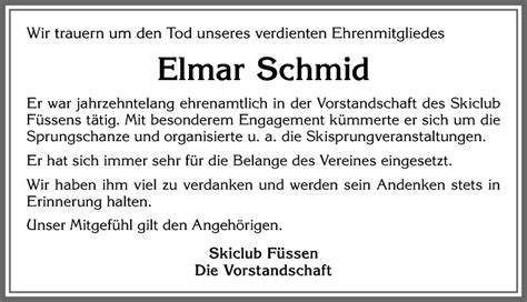 Traueranzeigen Von Elmar Schmid Augsburger Allgemeine Zeitung