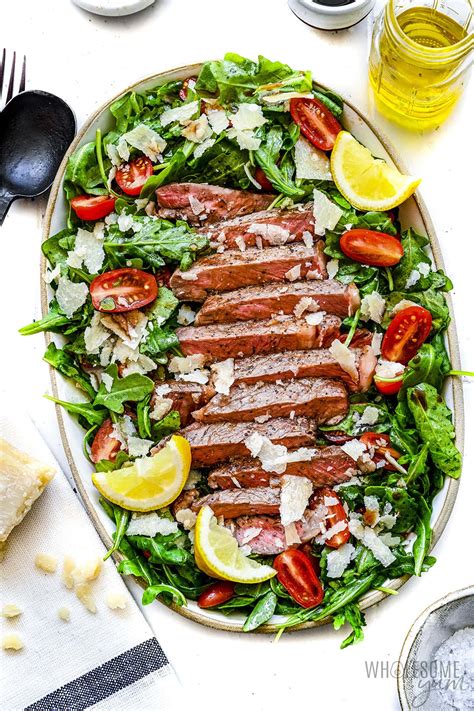 Steak Salad Recipe Grill Or Stovetop Wholesome Yum