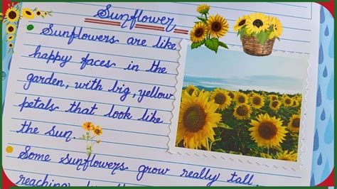 5 Lines Essay On Sunflower Awesome Sunflowers Essay In English