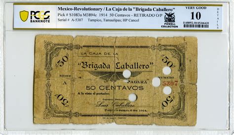 Revolutionary Currency Centavos Tamaulipas M C Pcgs Vg F