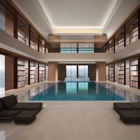 Premium AI Image | modern luxury house with swimming pool