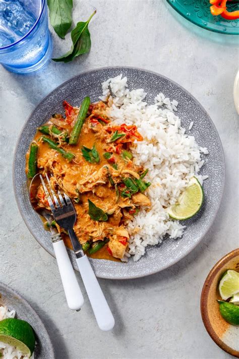 Slow Cooker Thai Red Curry Chicken And Veggies The Defined Dish