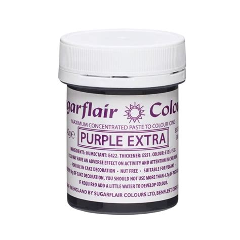 Purple Concentrated Paste Colouring Sugarflair Extra Max Colours