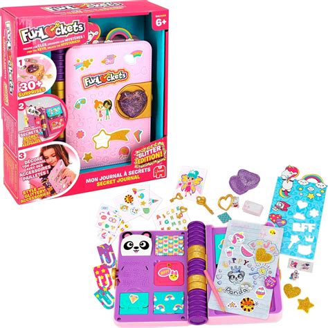 FUNLOCKETS Secret Journal Glitter Edition - Kids Diary and Activity Set