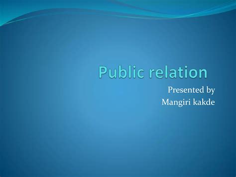 Public Relation Ppt