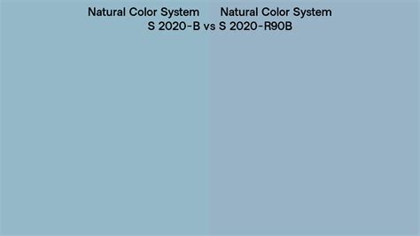 Natural Color System S 2020 B Vs S 2020 R90B Side By Side Comparison