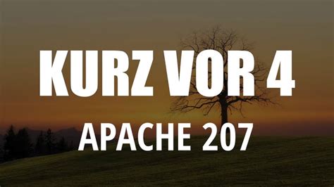 Apache 207 KURZ VOR 4 Lyrics Video Vom Album Gartenstadt YouTube