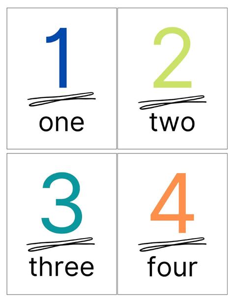 Number Flashcards 1-50 Printable - Etsy