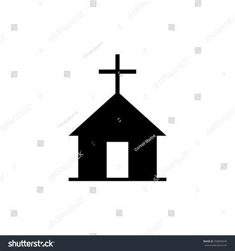 Simple Church Icon Vector Icon Stock Vector (Royalty Free) 390895645 ...