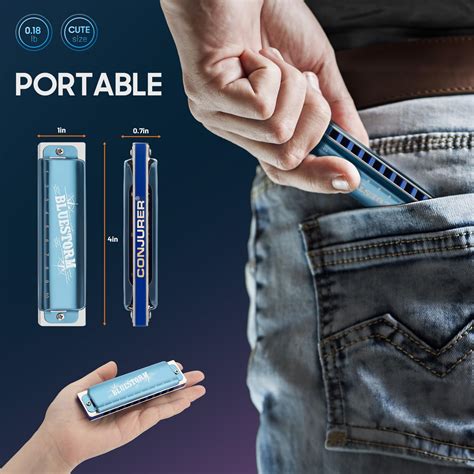 Snapklik.com : CONJURER Blues Harmonica For Beginners Adult 10 Hole
