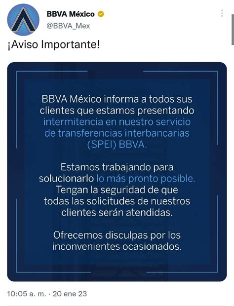 Reporte Morelos On Twitter Bbva Anuncia Intermitencias En Su