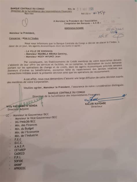 Transactions Bancaires La Ville De Kinshasa Ngobila Et Son Ministre