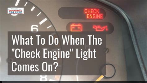 Check Engine Light Comes On In A Car