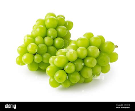 Shine Muscat Grapes On A White Background White Grapes Japanese