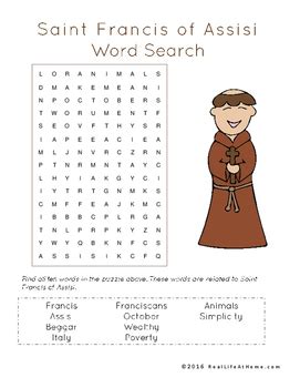 Saint Francis of Assisi Printables Activity Packet by Real Life at Home