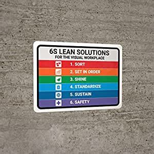 S Lean Solutions For The Visual Workplace Sign Sticker Pvc Waterproof