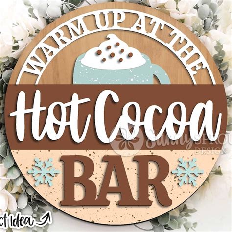 Hot Cocoa Sign Svg Etsy