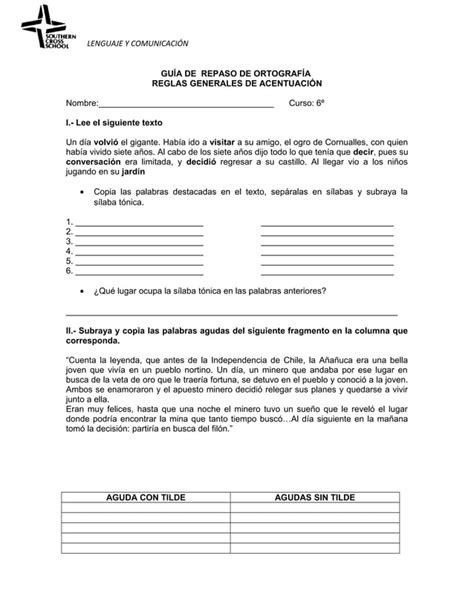 Ortografia Reglas Acentuacion Pdf Descarga Gratuita