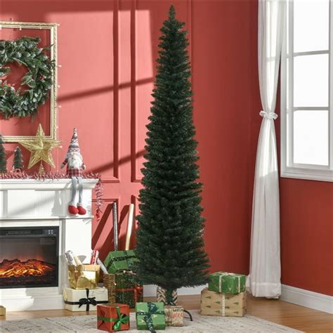 HOMCOM 7 Ft Artificial Christmas Tree Pencil Xmas Tree 830 323V01GN RONA