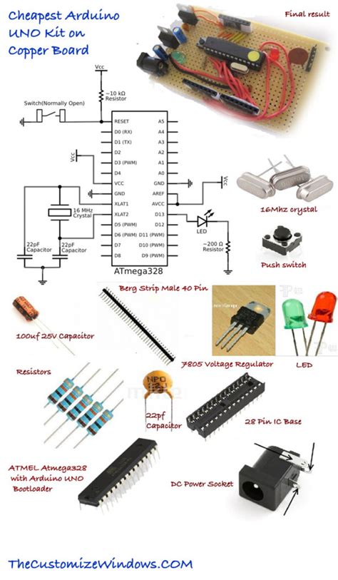 Cheapest Arduino Uno Kit On Copper Board