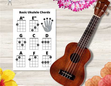 Beginner Ukulele Basic Chords Sheet Great for Beginners - Etsy