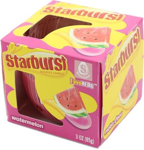 Starburst Watermelon Scented Candle 85g Scented Candles Glass Jars